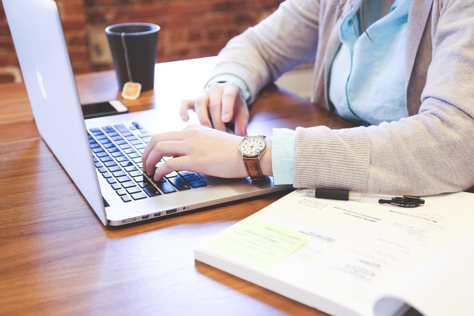person on computer